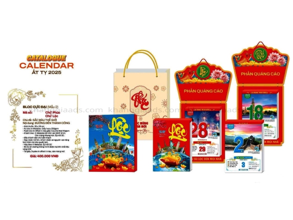 LỊCH BÌA GẮN BLOC CỰC ĐẠI 2