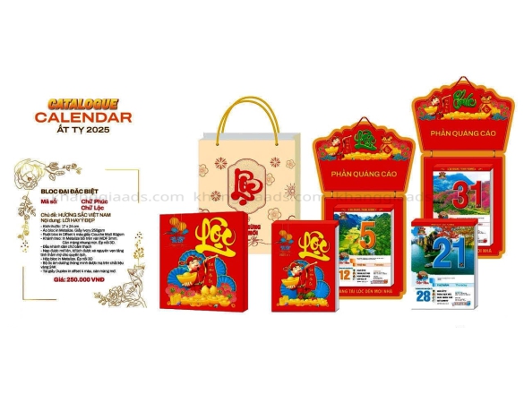LỊCH BÌA GẮN BLOC ĐẠI ĐẶC BIỆT