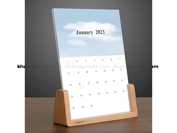 LỊCH ĐỂ BÀN GỖ